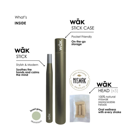 wāk STICK close-up of pure miswak fibers for breath care