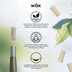 wāk STICK showing teeth whitening demonstration