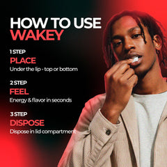 Wakey Cosmic Cola ingredients panel focuses on vitamins A, C, D, B12, and Thiamin.