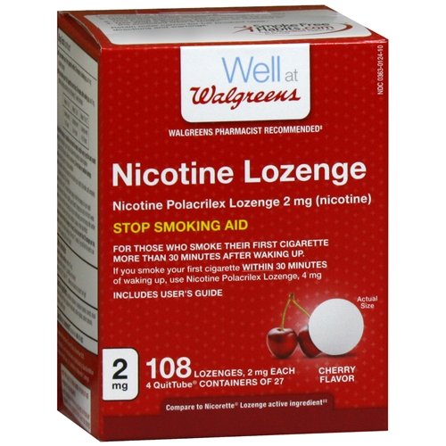 Walgreens nicotine lozenges 2 mg cherry, 108 count, curb cravings during quit attempts