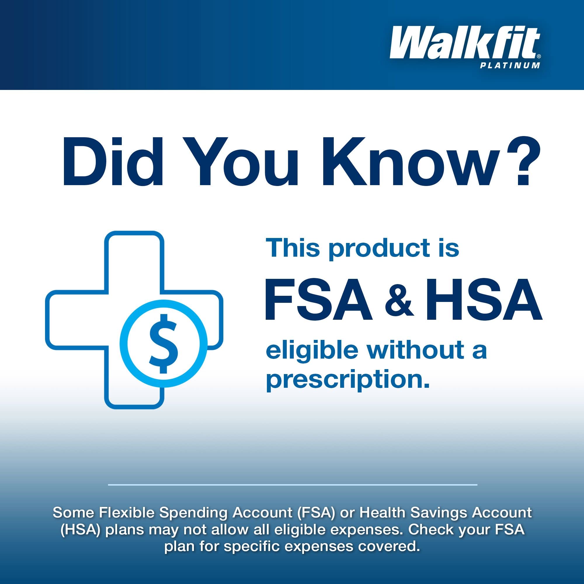 WalkFit Platinum gel pad in heel area providing enhanced cushioning.