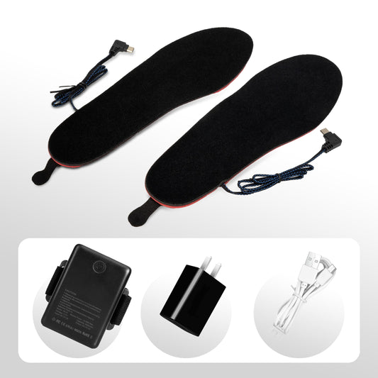 WAMOVAL insoles powered by dual 5000mAh batteries for long lasting heat