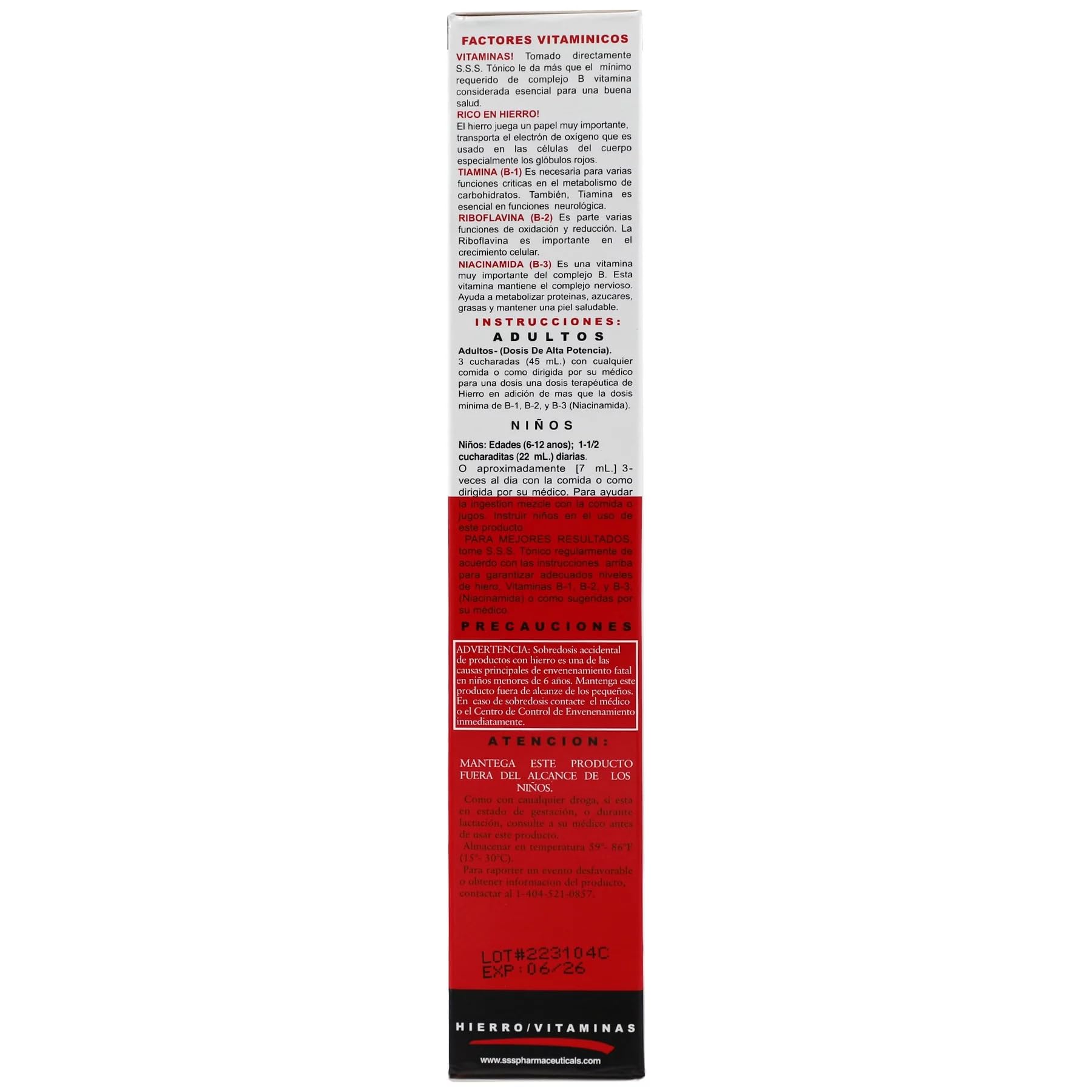 WANGHUI S.S.S. Tonic bottle 10 oz ready for everyday dosing
