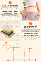 Wanhua Hall moxa heat patch on arm demonstrates portable comfort for muscle relief.