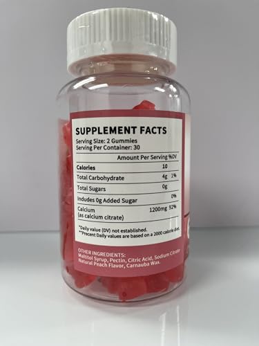 Wanish gummies bottle close-up showing 1200 mg per serving and chewable form