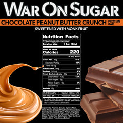 Bar bite close-up highlights chocolatey coating and creamy peanut butter texture for a satisfying snack.