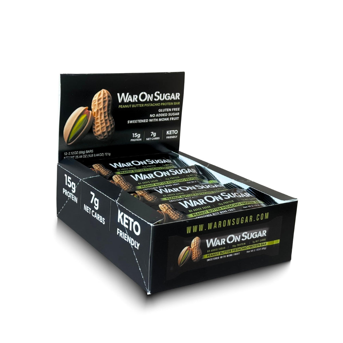 War on Sugar bar packaging, keto-friendly and gluten-free.