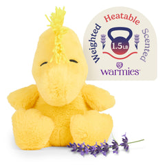 Warmies Woodstock microwavable stuffed animal for cozy warmth and comforting snuggles.