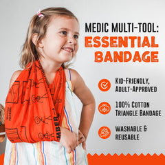 Warrior Kid Medic bandage wound dressing ready to secure quick coverage.