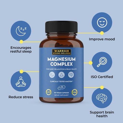 Ingredient icons depict Magtein L-Threonate, glycinate, and taurate in the blend.