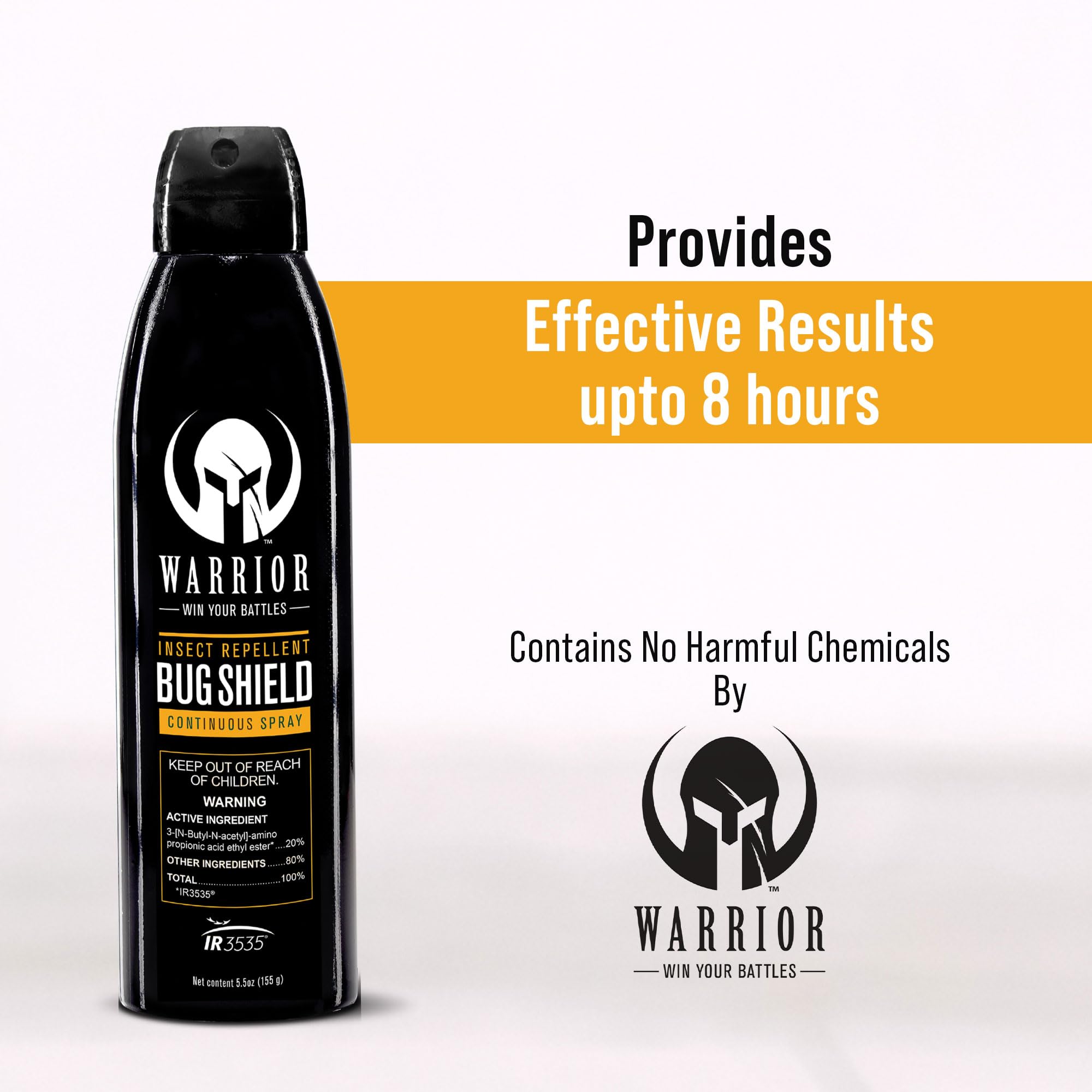 Warrior five point five ounce travel-friendly bug spray fits in a pack.