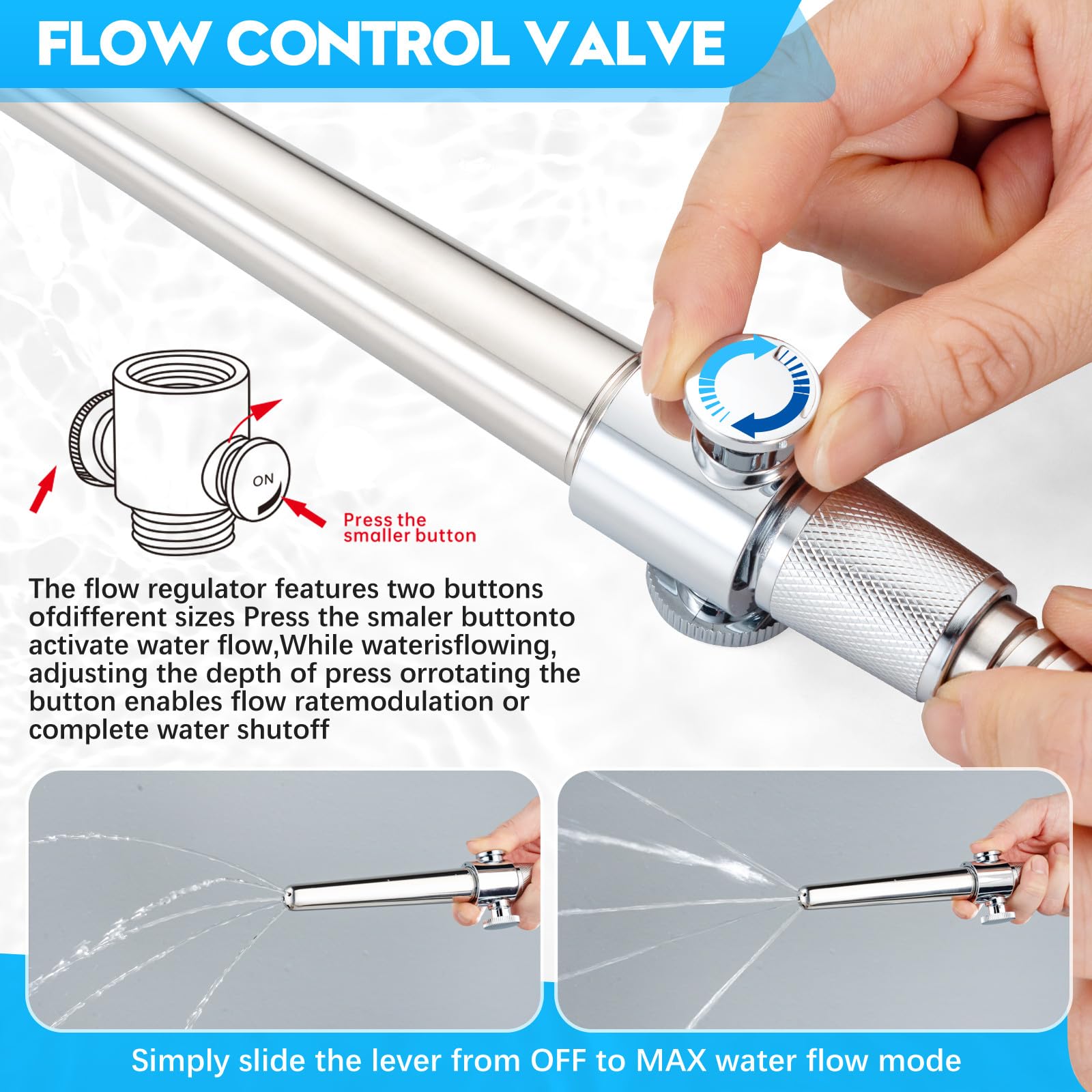 Washever flow-control regulator offers precise water adjustment for comfortable use