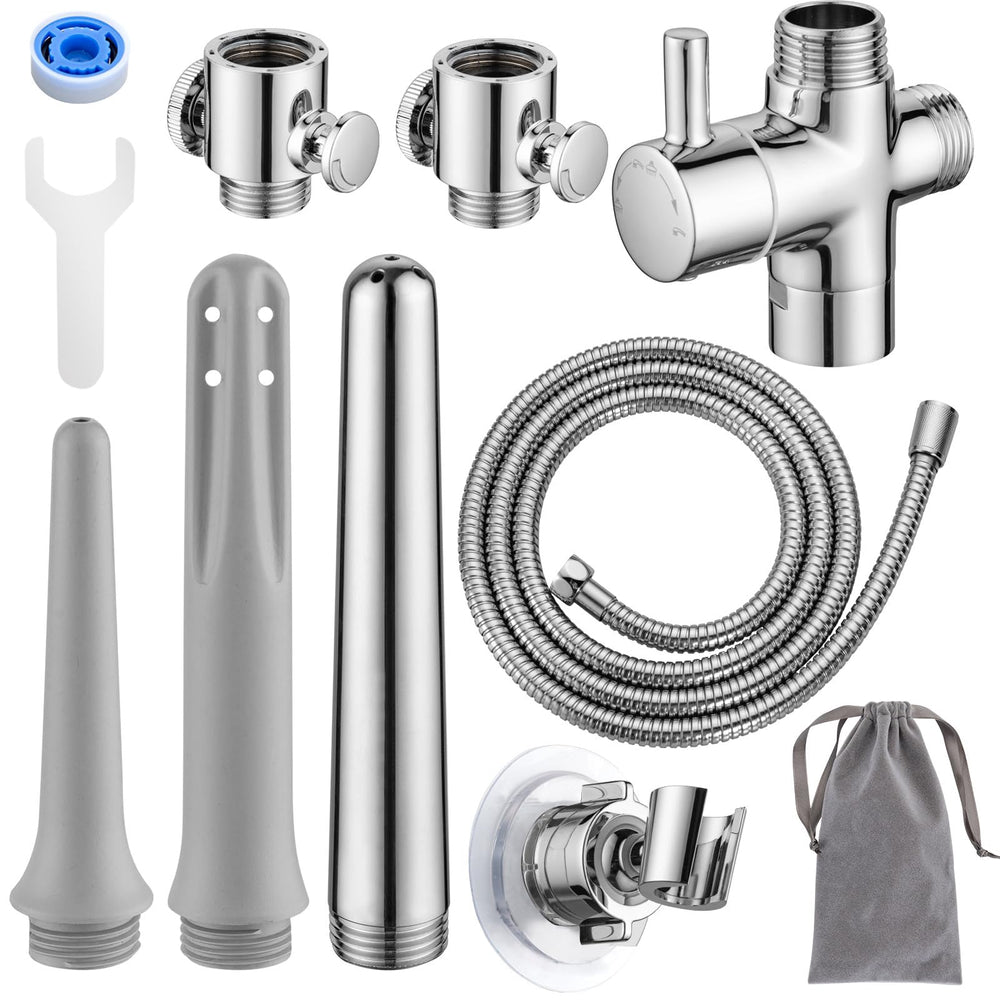 Washever shower douche kit overview emphasizing tool-free installation