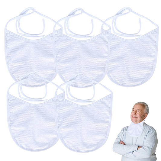 WASHINBED tracheostomy cover white 5-pack large protects skin from irritants in daily wear.