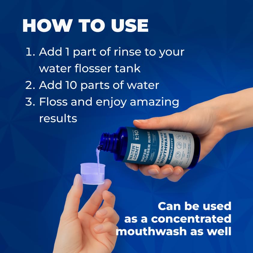 WATER DENTUSA-made packaging on top of clean countertop