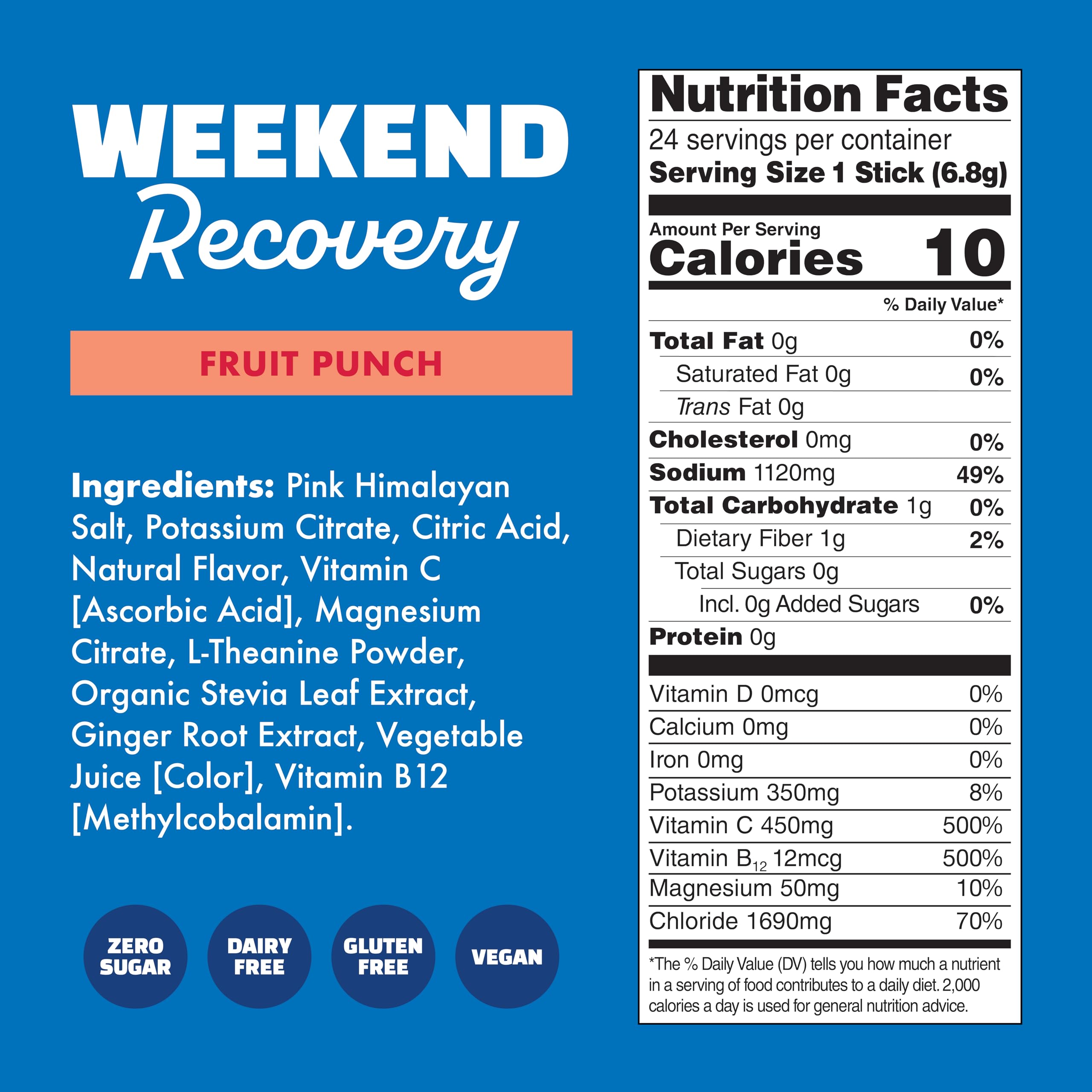 Waterboy Weekend Recovery strawberry lemonade flavor close-up offers refreshing electrolyte sip