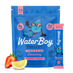 Waterboy Weekend Recovery strawberry lemonade stick for on-the-go hydration