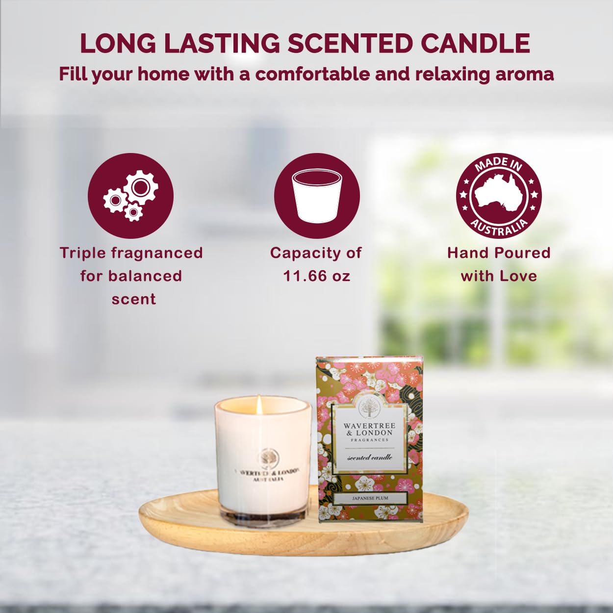 Wavertree & London paraffin-free and lead-free formula for safer aromatic ambiance.