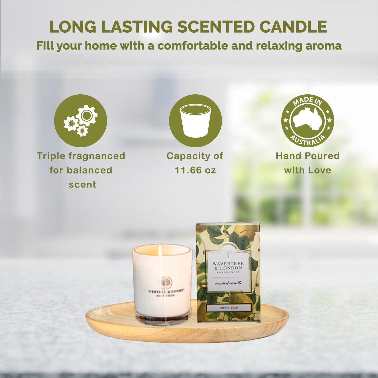 Wavertree & London hand-poured Australia candle highlighting craftsmanship