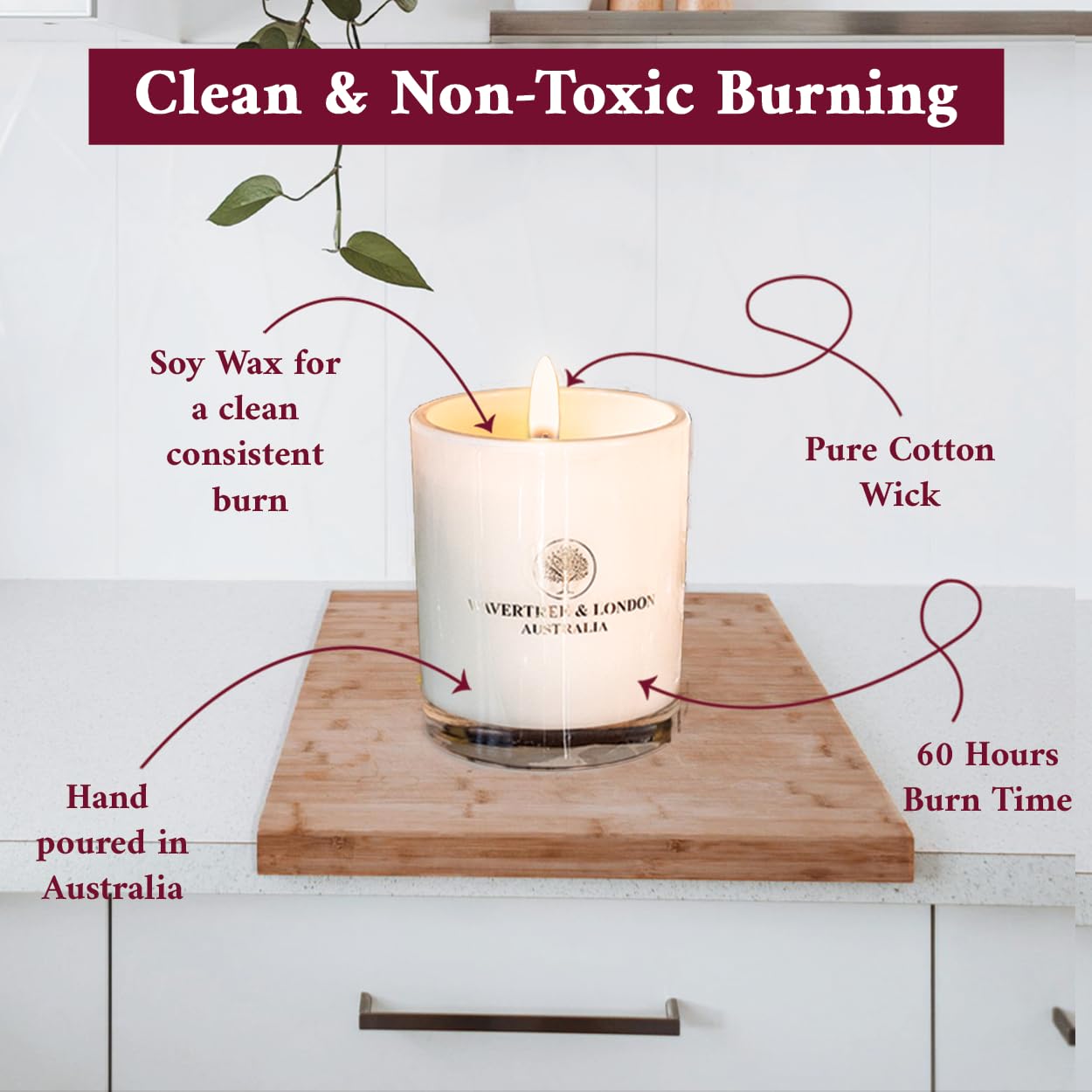 Wavertree & London triple-fragranced soy blend delivering layered, long-lasting plum notes.