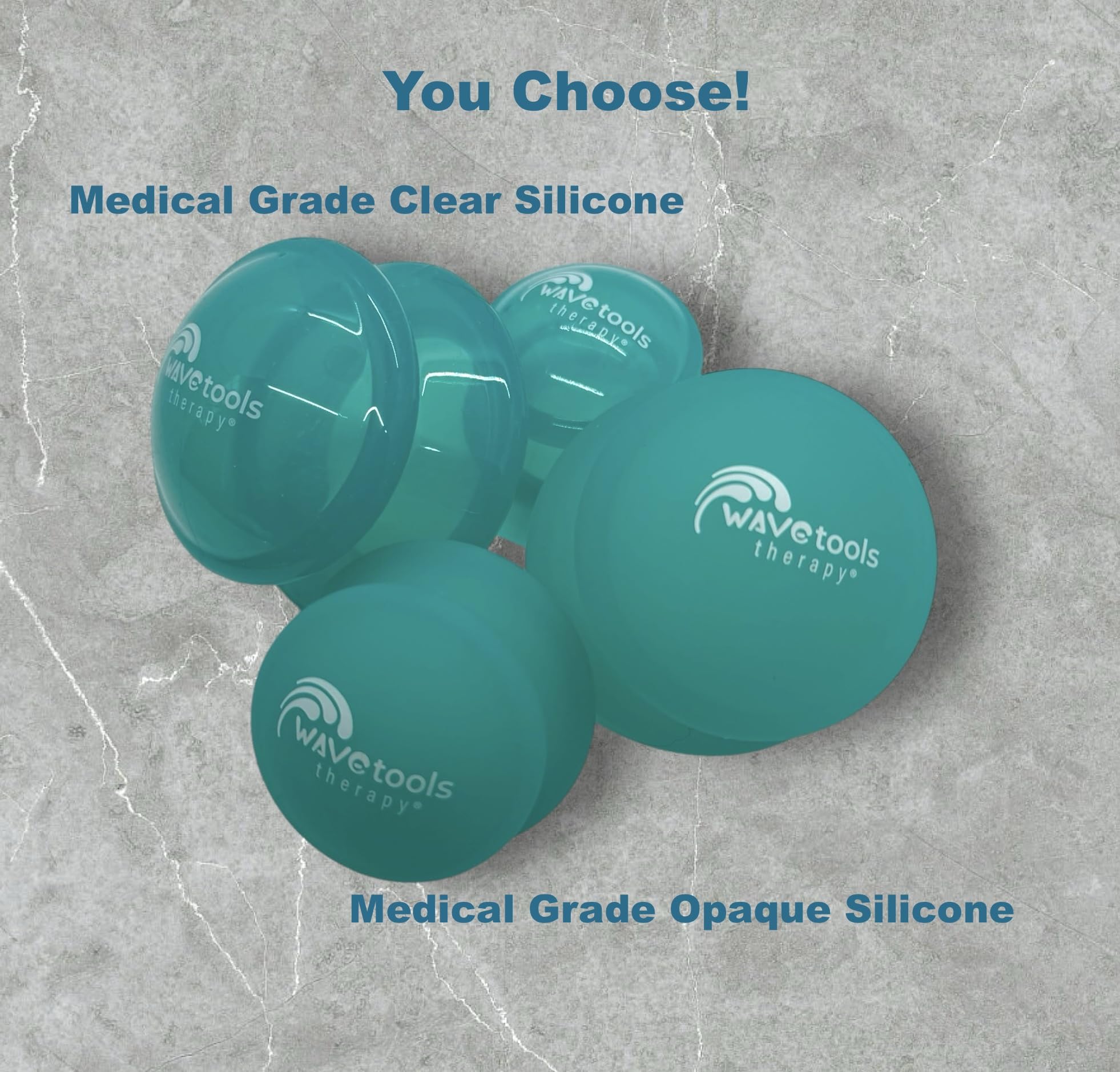 Wavetools Therapy Glide balm sample beside cups for glide and seal