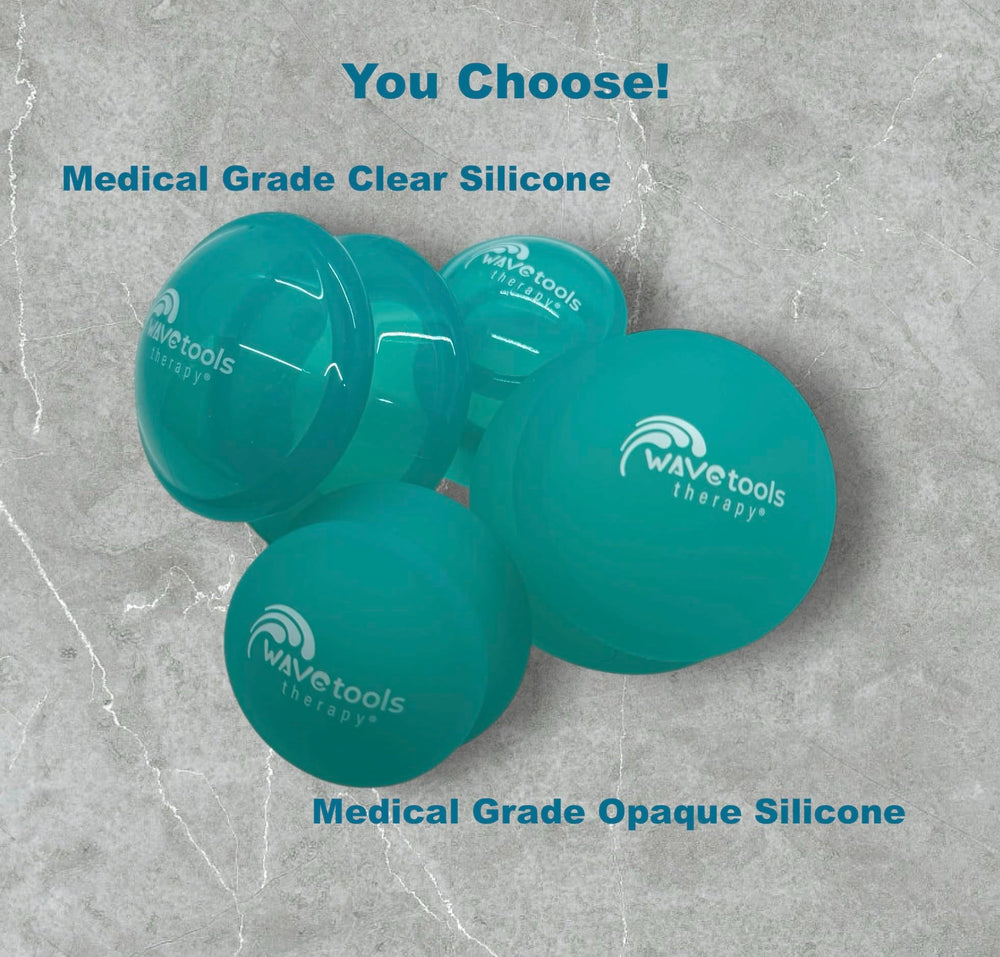 Wavetools Therapy Glide balm sample beside cups for glide and seal