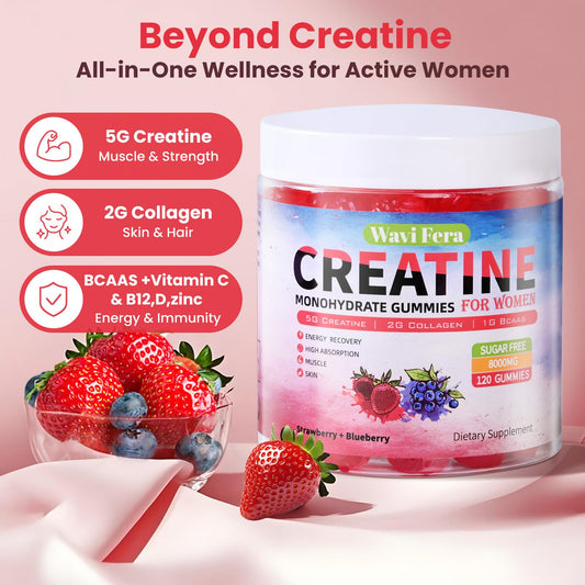 WaviFera Creatine Gummies Mixed Berry for daily training and recovery.