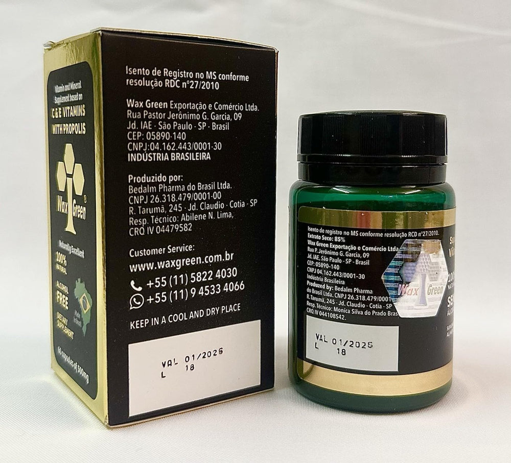 Wax Green Brazil four-pack display ensuring steady supply.