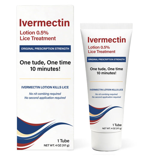 Wdelya Ivermectin Lotion bottle, quick lice treatment option.