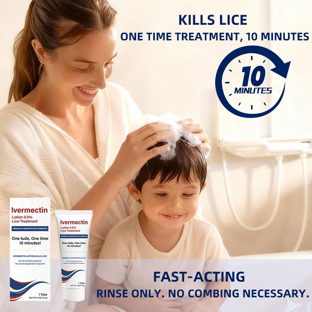 Wdelya Ivermectin Lotion spread evenly through hair for coverage.