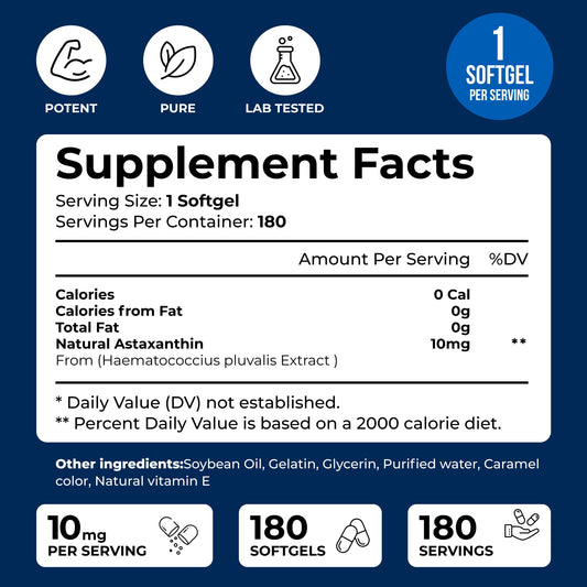 We Like Vitamins Astaxanthin softgels close-up for daily consumption.