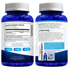 We Like Vitamins glutathione bottle closed showing complete ingredient list