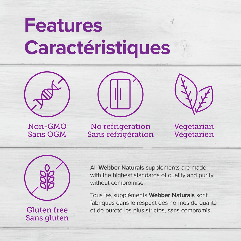 Capsules poured for easy daily use with Webber Naturals Complete Probiotic.