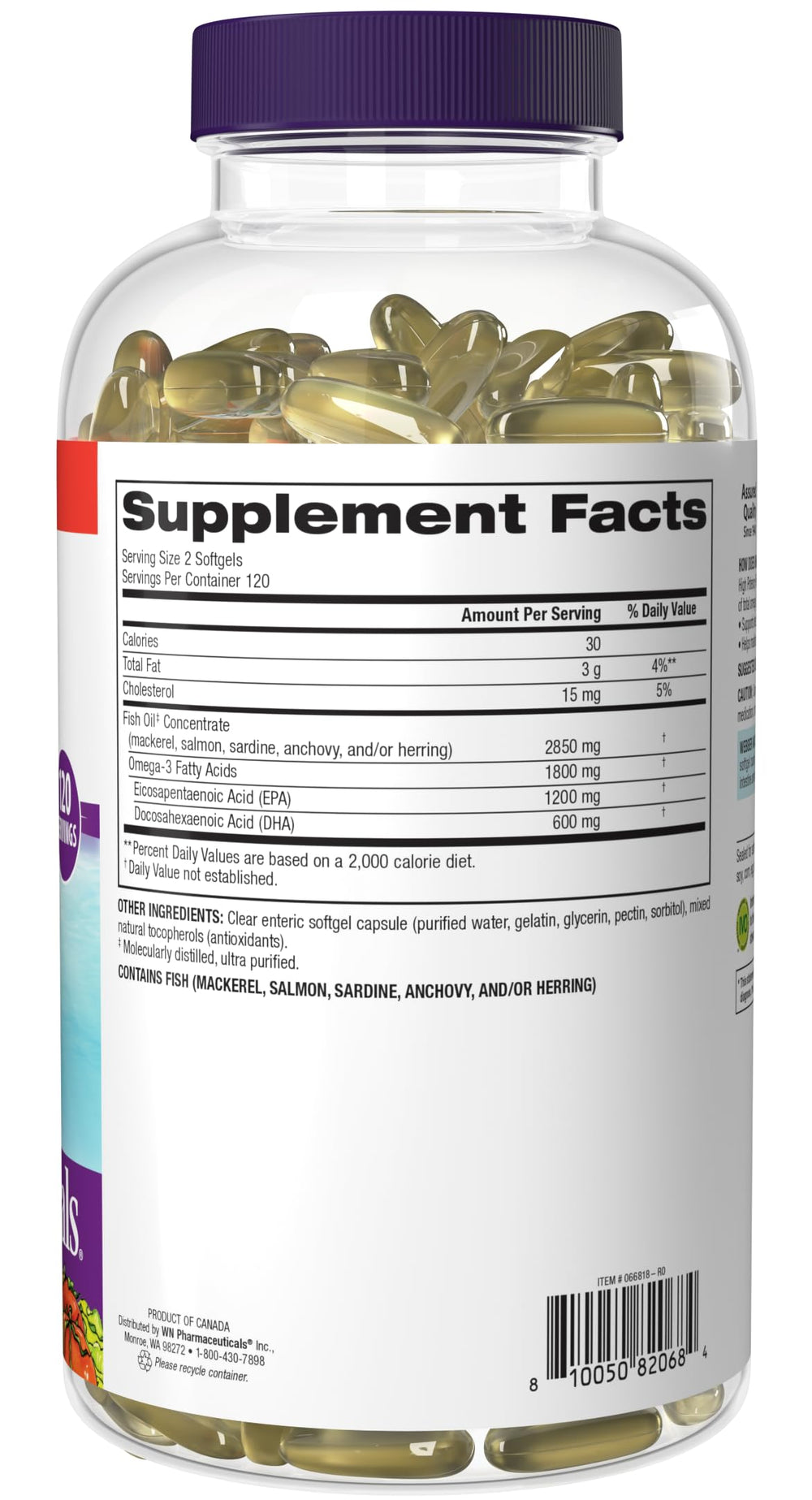 Webber Naturals omega-3 image hints at potential heart and brain support.