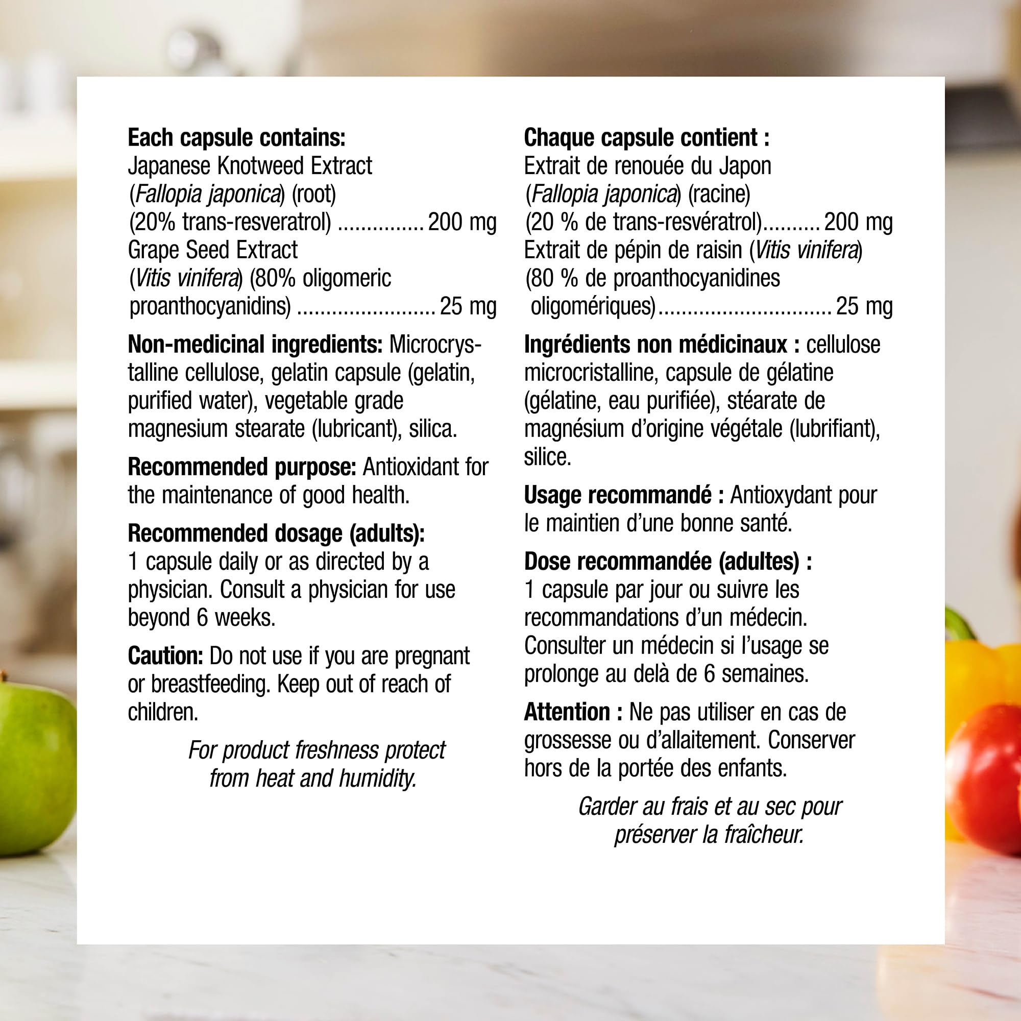 Webber Naturals Resveratrol label-front photo conveys product quality and identity