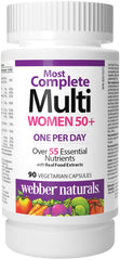Webber Naturals Women's 50+ Multi bottle front view showing daily nutrient support
