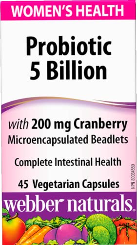 Webber Naturals packaging design with cranberry imagery and branding.