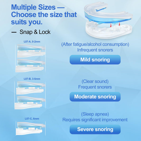 Wedoheal mouthpiece snap-on adjustment enables quick, tool-free fitting.