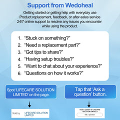 Wedoheal warranty and support for ongoing satisfaction.