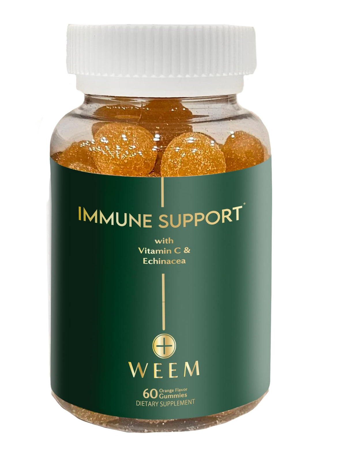 WEEM Immune Support gummies bottle front for daily immune support.