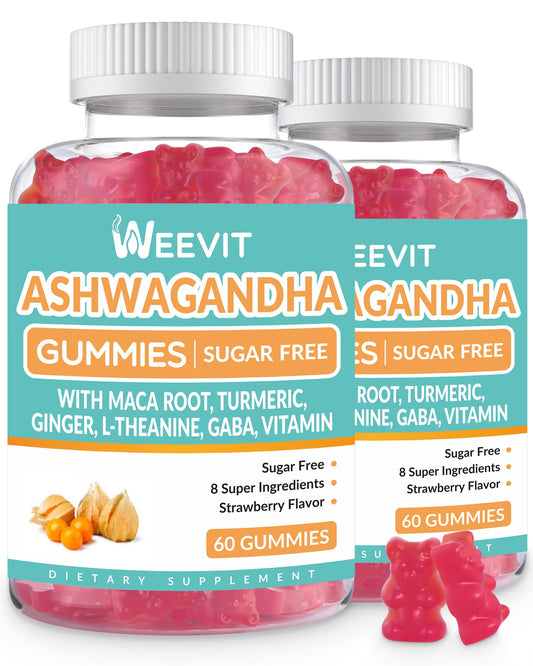 WEEVIT Ashwagandha Gummies bottle for easy daily energy support.