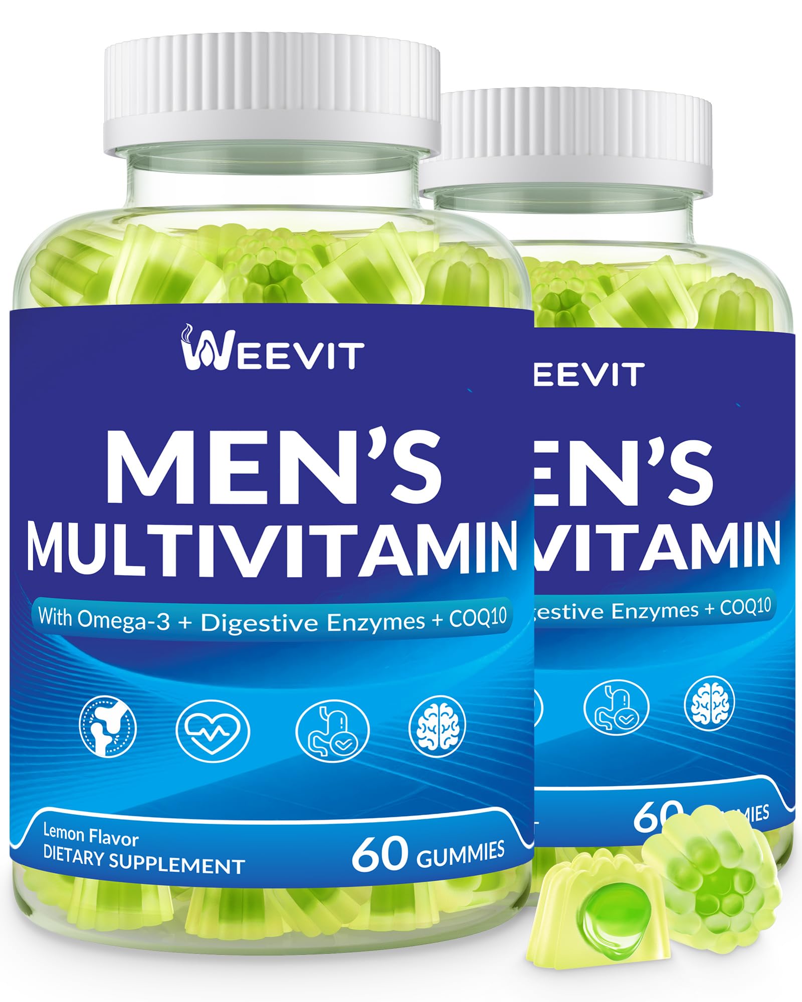 Weevit Men’s Multivitamins Gummies bottle for convenient daily nutrition.
