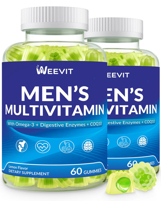 Weevit Men’s Multivitamins Gummies bottle for convenient daily nutrition.