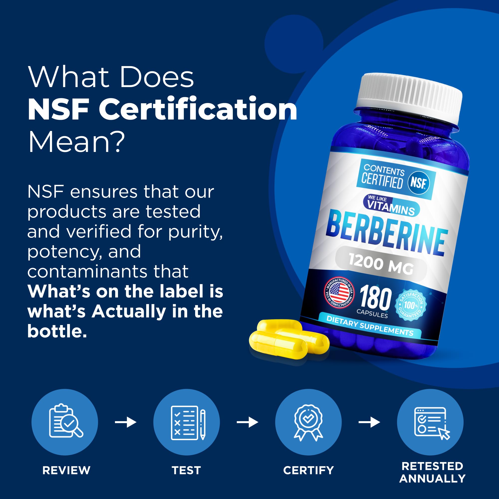 We Like Vitamins berberine hcl capsules in a vegetarian formula for daily use.