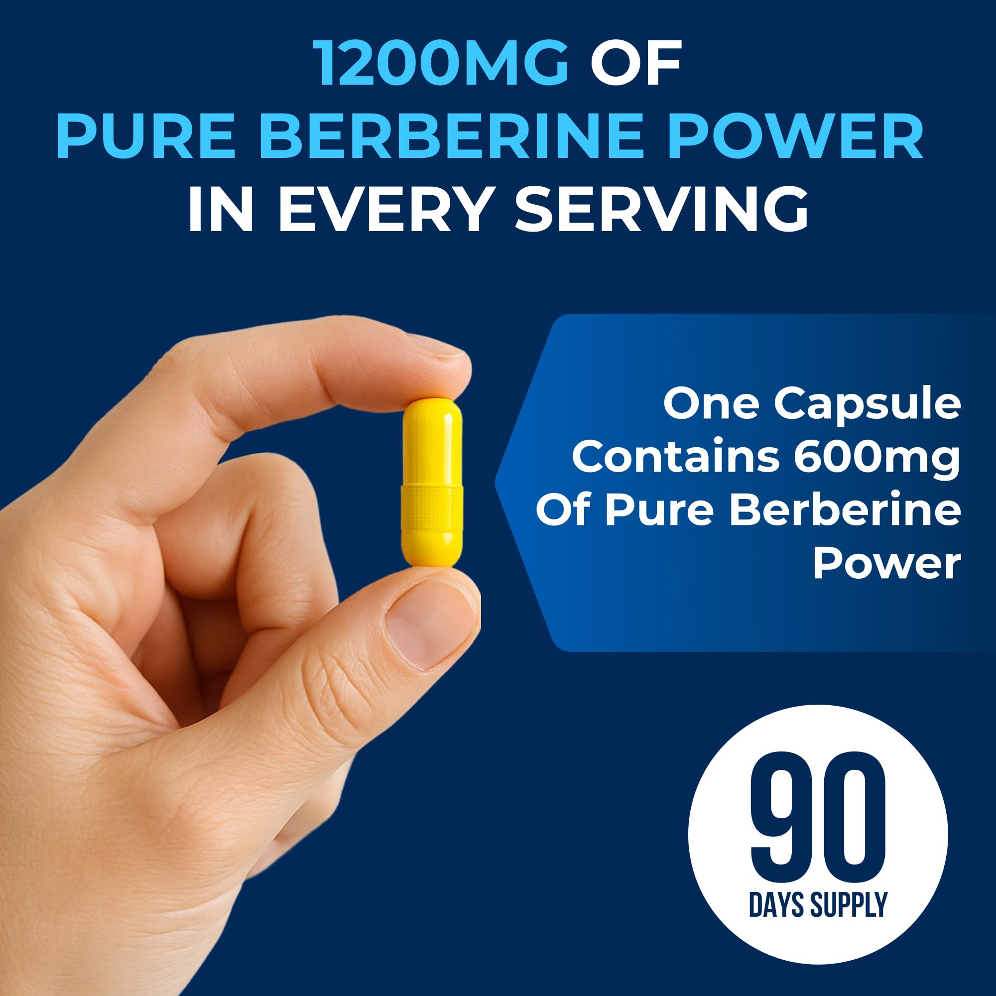 We Like Vitamins berberine hcl 1200 mg per serving—clear dosage for daily use.