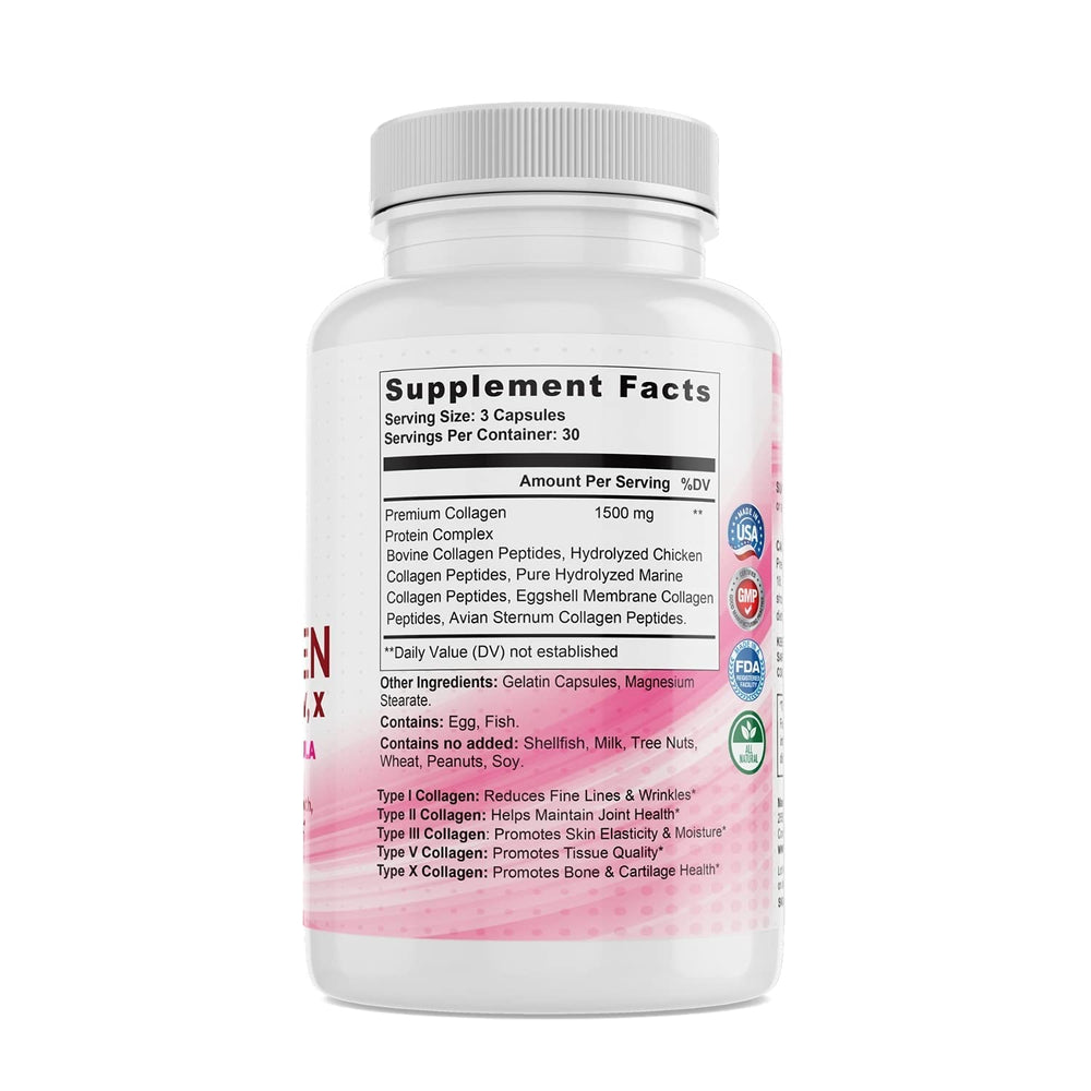 Chicken sternum collagen capsules imply collagen regeneration support.