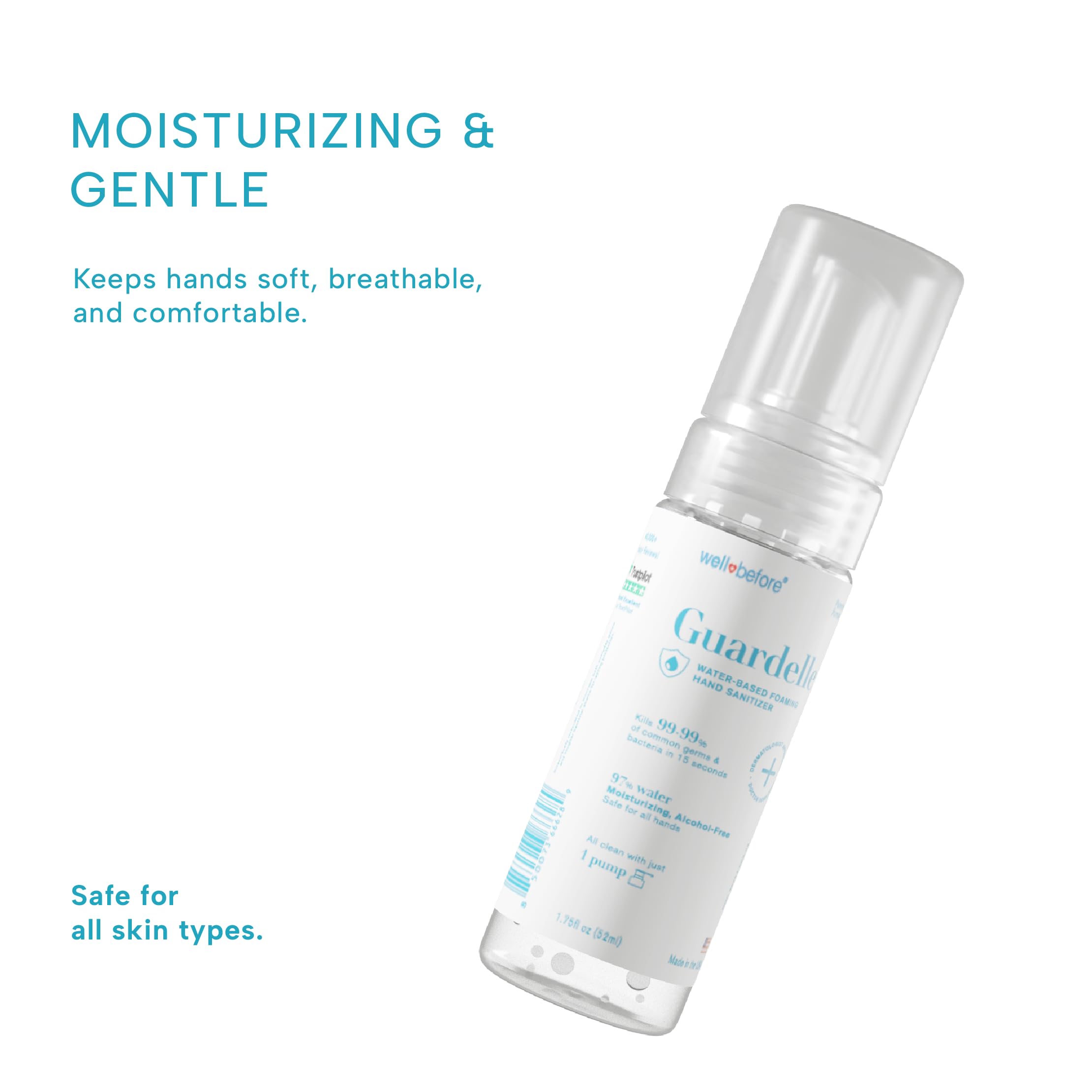 Well Before Guardelle alcohol-free formula for gentle cleansing