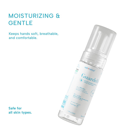 Guardelle foamer dispense highlights dense micro-foam for even coverage