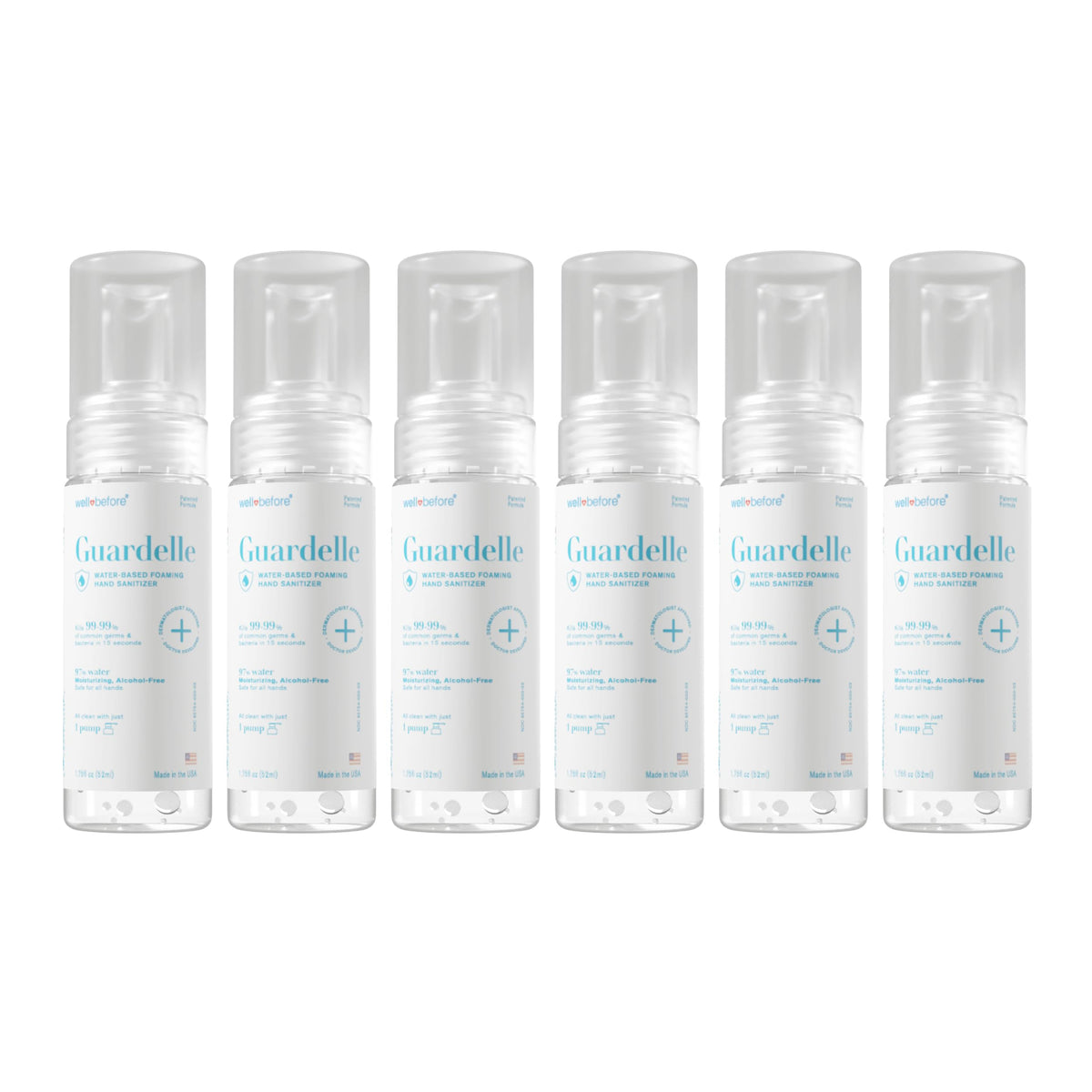 Well Before Guardelle foaming sanitizer with dense pump action