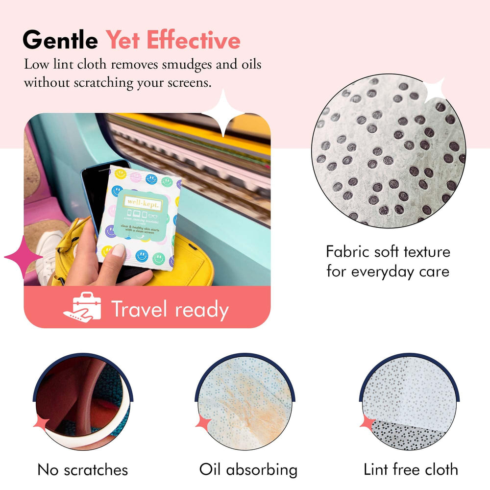 Well-Kept camera lens cleaning wipes safe on lenses without scratching
